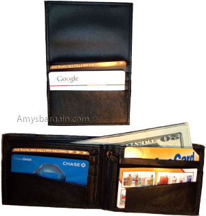 Lot of 6 Bifold Leather Man’s wallet 10 Card 3 bill slot 2 IDs change purse nwt - Image 6