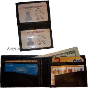 Lot of 6 Bifold Leather Man’s wallet 10 Card 3 bill slot 2 IDs change purse nwt - Image 7