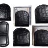 Lot of 6 Black Crocodile printed leather Unbranded money clip Clip Money, BR New