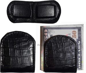 Lot of 6 Black Crocodile printed leather Unbranded money clip Clip Money, BR New - Image 10