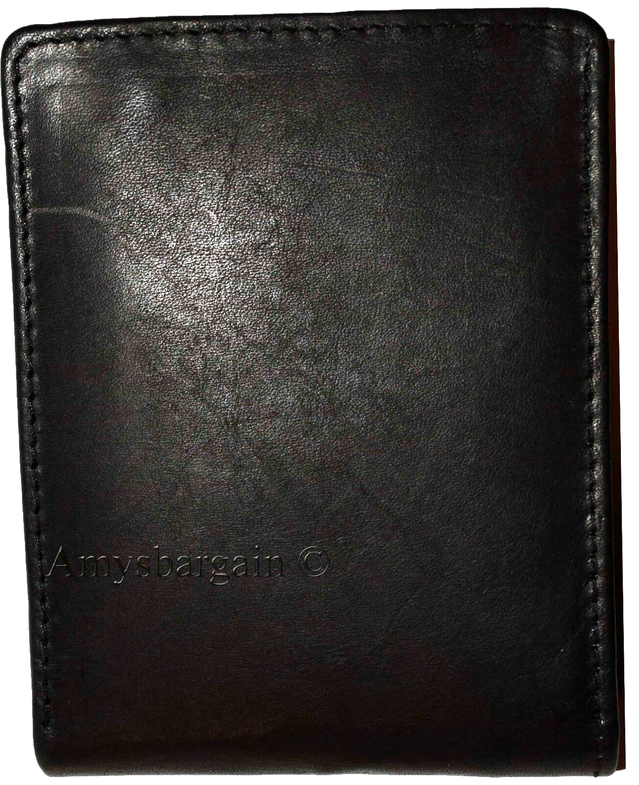 Lot of 6 FIZA NY Leather men's Black wallet Billfold wallet 2 Bill slots in Box - Image 3