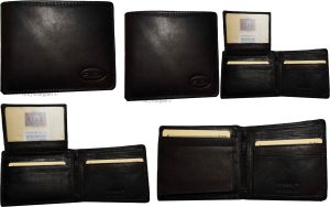 Lot of 6 FIZA NY Leather men's Black wallet Billfold wallet 2 Bill slots in Box - Image 8
