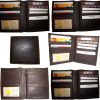 Lot of 6 Leather Hipster wallet billfold brown Bifold zip coin purse New wallets