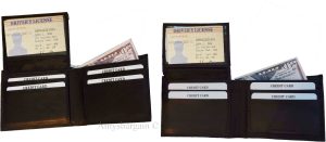 Lot of 6 Men's Bifold Calfskin leather wallet 2 Bill slots 7 card 1 ID Window BN - Image 12