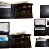 Lot of 6 Men's Bifold Leather Wallet 7 credit card ID Change purse 2 bill slots