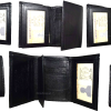 Lot of 6 New Trifold Leather Men’s wallet 9 cardspace Black billfold 2 ID wallet