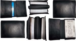 Lot of 6 New leather business card case, 100 plus card case, Black card case BN