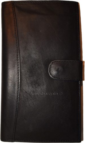 Lot of 6 leather checkbook cover Black credit card ID wallet 19 Cards Brand New - Image 13
