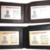 Man's Leather Wallet 9 Card Holder 3 ID windows Billfold Leather wallet