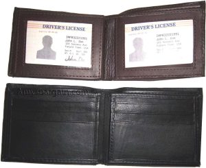 Man's Leather Wallet 9 Card Holder 3 ID windows Billfold Leather wallet - Image 5