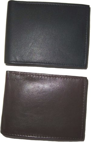 Man's Leather Wallet 9 Card Holder 3 ID windows Billfold Leather wallet - Image 6