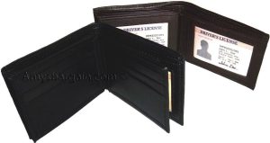 Man's Leather Wallet 9 Card Holder 3 ID windows Billfold Leather wallet - Image 9