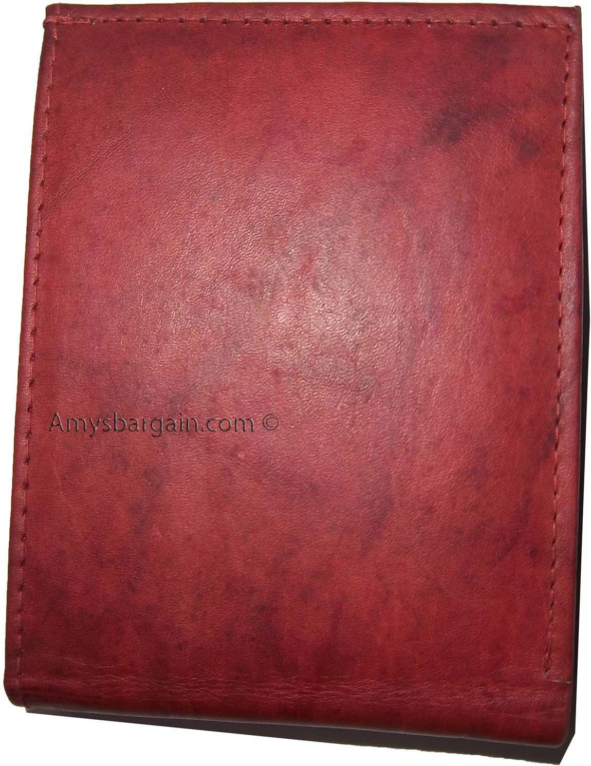 Man's leather Bifold wallet ID case 3 bill pockets wallet 6 Card slot New wallet - Image 12