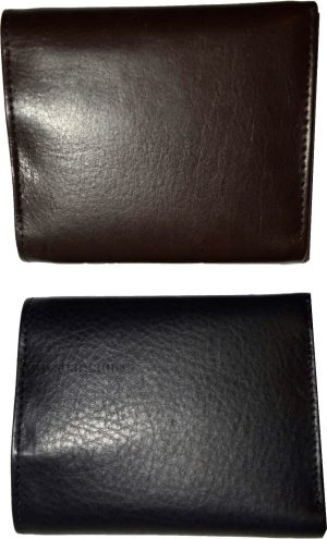 Man's wallet Buff Leather Trifold wallet 1 ID window 9 card 2 bill slots - Image 5