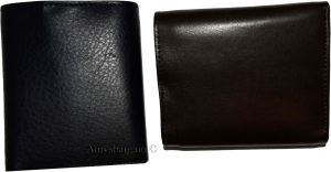 Man's wallet Buff Leather Trifold wallet 1 ID window 9 card 2 bill slots - Image 6