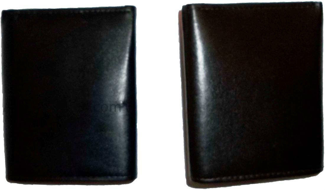 Man’s wallet Trifold Leather transparent window 2 bill spaces 6 cards br new - Image 5