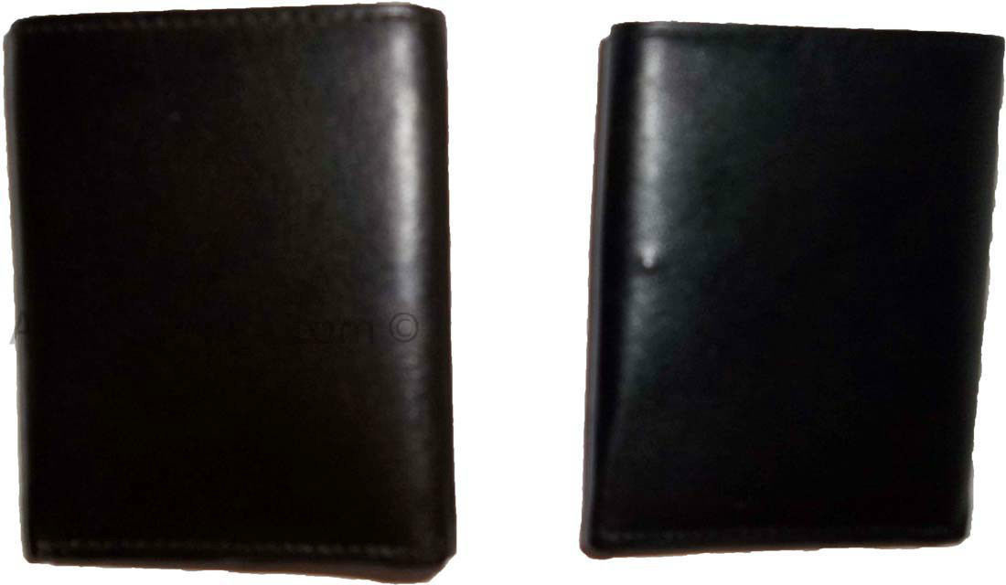Man’s wallet Trifold Leather transparent window 2 bill spaces 6 cards br new - Image 8