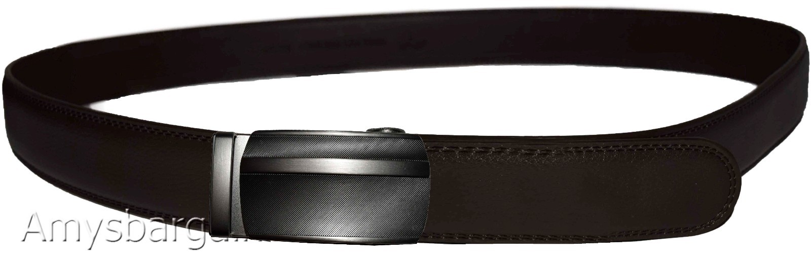Men’s Belt Genuine leather Automatic track belt Dress casual Fashion belt up 50" - Image 11