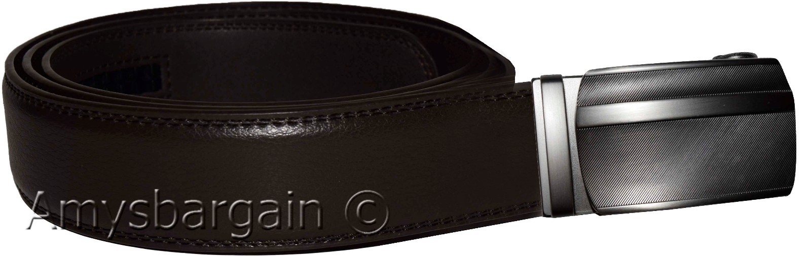 Men’s Belt Genuine leather Automatic track belt Dress casual Fashion belt up 50" - Image 6