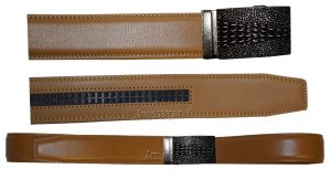 Men's Belt. Size 30" Leather Dress Belt. Auto Lock Crocodile Skin Printed Buckle - Image 13
