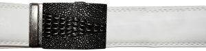 Men's Belt. Size 30" Leather Dress Belt. Auto Lock Crocodile Skin Printed Buckle - Image 8