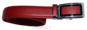 Men’s Belt XL Red Leather Automatic lock Dress / Casual belt adjustable belt - Image 15
