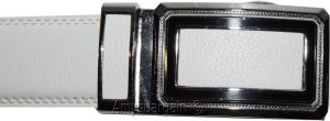 Men’s Belt XL White Leather Automatic lock Dress / Casual belt adjustable belt - Image 7