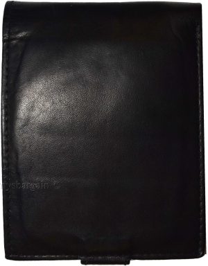 Men's Bi-fold Leather Wallet 9 Card spaces ID window Black Billfold Wallet bnwt - Image 11