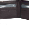 Men's Bi-fold Leather Wallet 9 Card spaces ID window Black Billfold Wallet bnwt