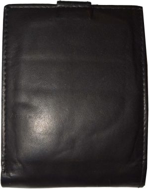 Men's Bi-fold Leather Wallet 9 Card spaces ID window Black Billfold Wallet bnwt - Image 4