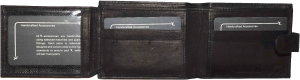 Men's Bi-fold Leather Wallet 9 Card spaces ID window Black Billfold Wallet bnwt - Image 5
