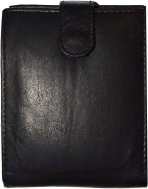 Men's Bi-fold Leather Wallet 9 Card spaces ID window Black Billfold Wallet bnwt - Image 9