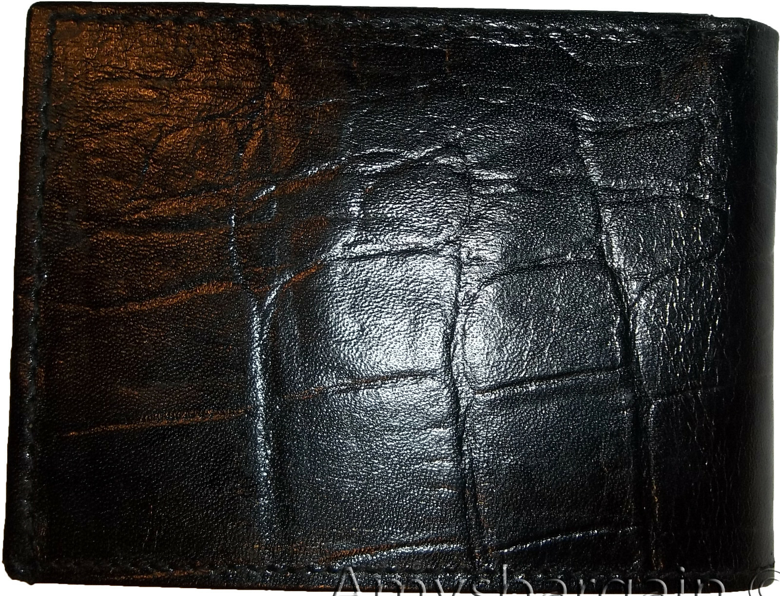 Men's Crocodile skin printed leather man's bi-fold wallet 9 card+ID BR New Style - Image 7