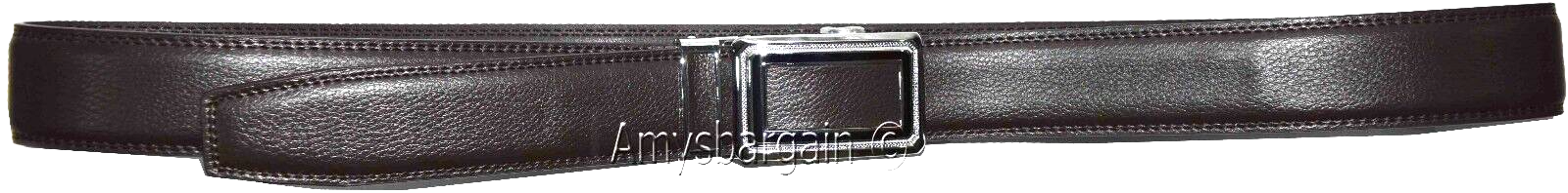 Men's Leather Dress Belt. Automatic Lock belt buckle, Men's Quick lock belt 50" - Image 6