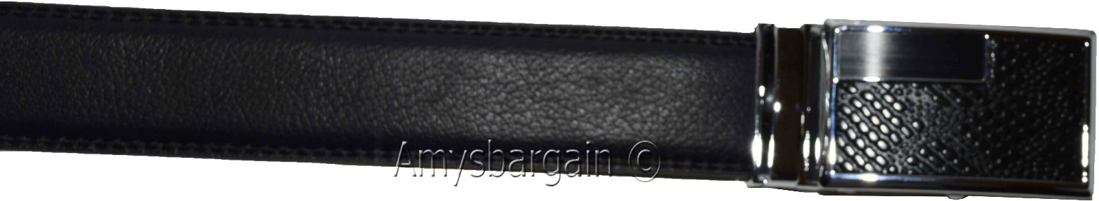 Men's Leather Dress Belt (XL) Auto Lock belt, Men's Black Quick lock belt S7867S - Image 13
