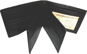 Men's Leather Wallet Bifold wallet 9 Card Holder 3 ID Bill slots Wallet Br New - Image 5