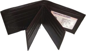 Men's Leather Wallet Bifold wallet 9 Card Holder 3 ID Bill slots Wallet Br New - Image 6