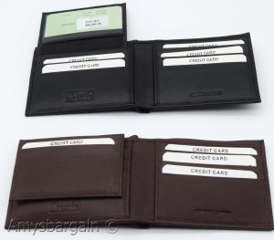 Men's RFID genuine leather bifold wallet protect IDs credit cards+ br new in box - Image 9