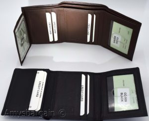 Men's RFID genuine leather trifold wallet secure IDs credit cards br new in box - Image 3