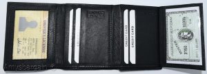 Men's RFID genuine leather trifold wallet secure IDs credit cards br new in box - Image 16