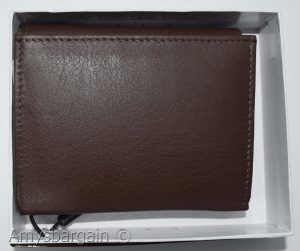 Men's RFID genuine leather trifold wallet secure IDs credit cards br new in box - Image 20