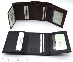 Men's RFID genuine leather trifold wallet secure IDs credit cards br new in box - Image 6