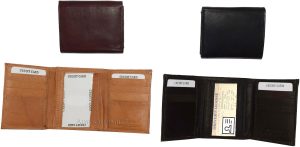 Men's Trifold Leather Wallet Unbranded Tan wallet 1 ID 6 card 2 bill slots - Image 9