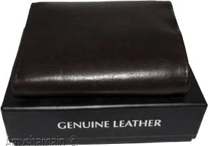 Men's Wallet. Trifold Genuine Leather Wallet. Card Case. Window ID case wallet - Image 3