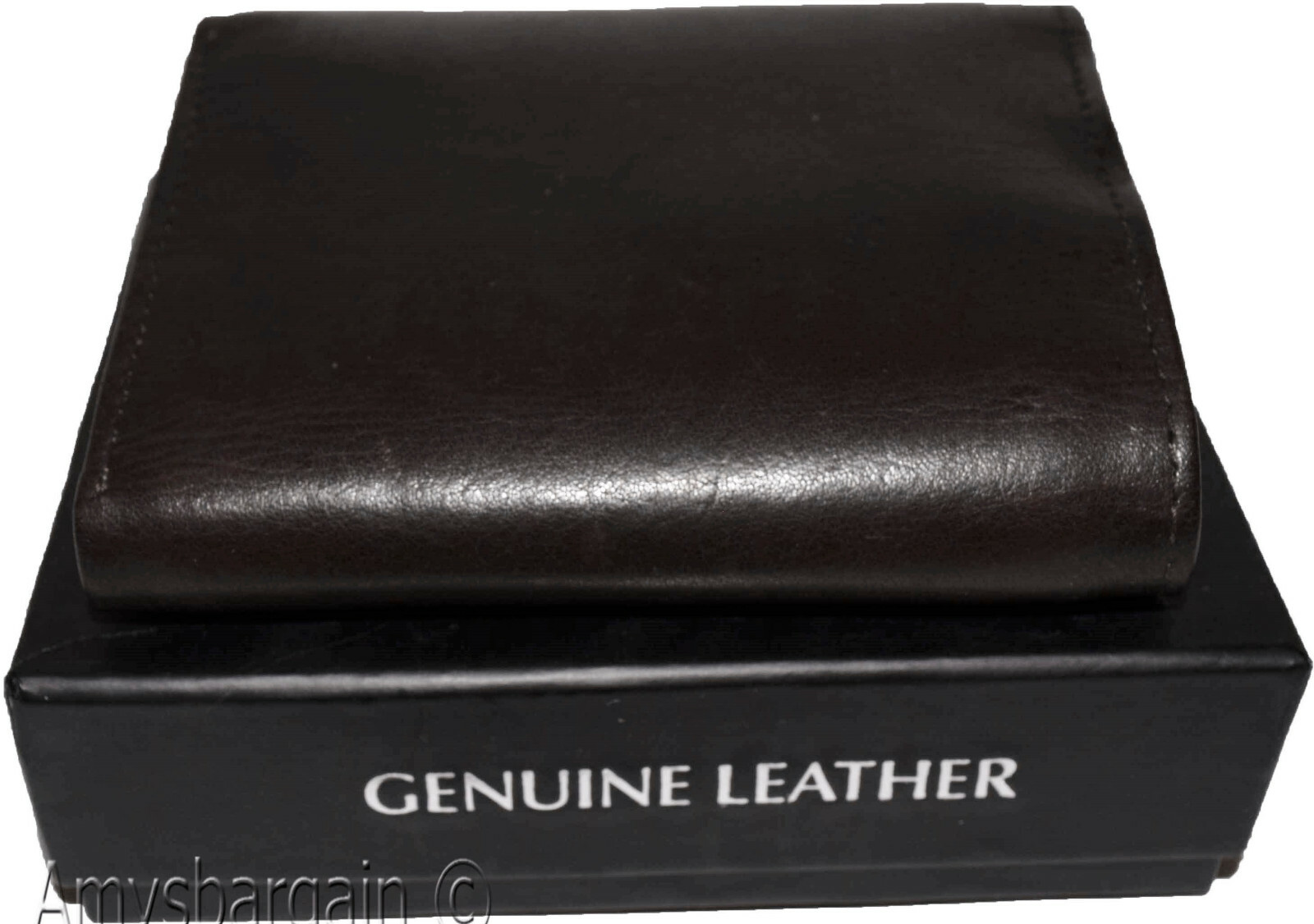 Men's Wallet. Trifold Genuine Leather Wallet. Card Case. Window ID case wallet - Image 3