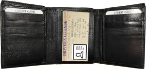 Men's Wallet. Trifold Genuine Leather Wallet. Card Case. Window ID case wallet - Image 4