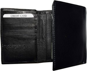 Men's Wallet. Trifold Genuine Leather Wallet. Card Case. Window ID case wallet - Image 7