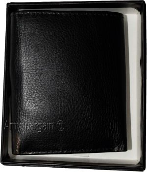 Men's Wallet. Trifold Genuine Leather Wallet. Card Case. Window ID case wallet - Image 9