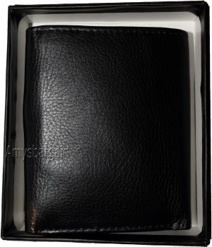 Men's Wallet. Trifold Genuine Leather Wallet. Card Case. Window ID case wallet - Image 10