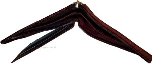 Men’s Zip around wallet Leather wallet Center piece 9 credit card ID 2 Billfolds - Image 9
